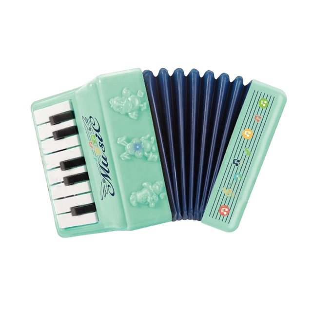 Children Large Electronic Accordion Toy With Keyboard Bellows Music Enlightenment Instrument For Beginners Plastic Green Green