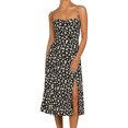 thumbnail image 1 of Fridja Femmes Casual Fleur Impression Slim Plage Licou Bretelles Robe Bretelles, 1 of 9