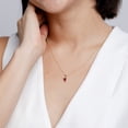 thumbnail image 4 of Angara Natural Ruby Necklace - Heart-Shaped Ruby Ribbon Pendant with Diamond in Platinum for Women, 4 of 10