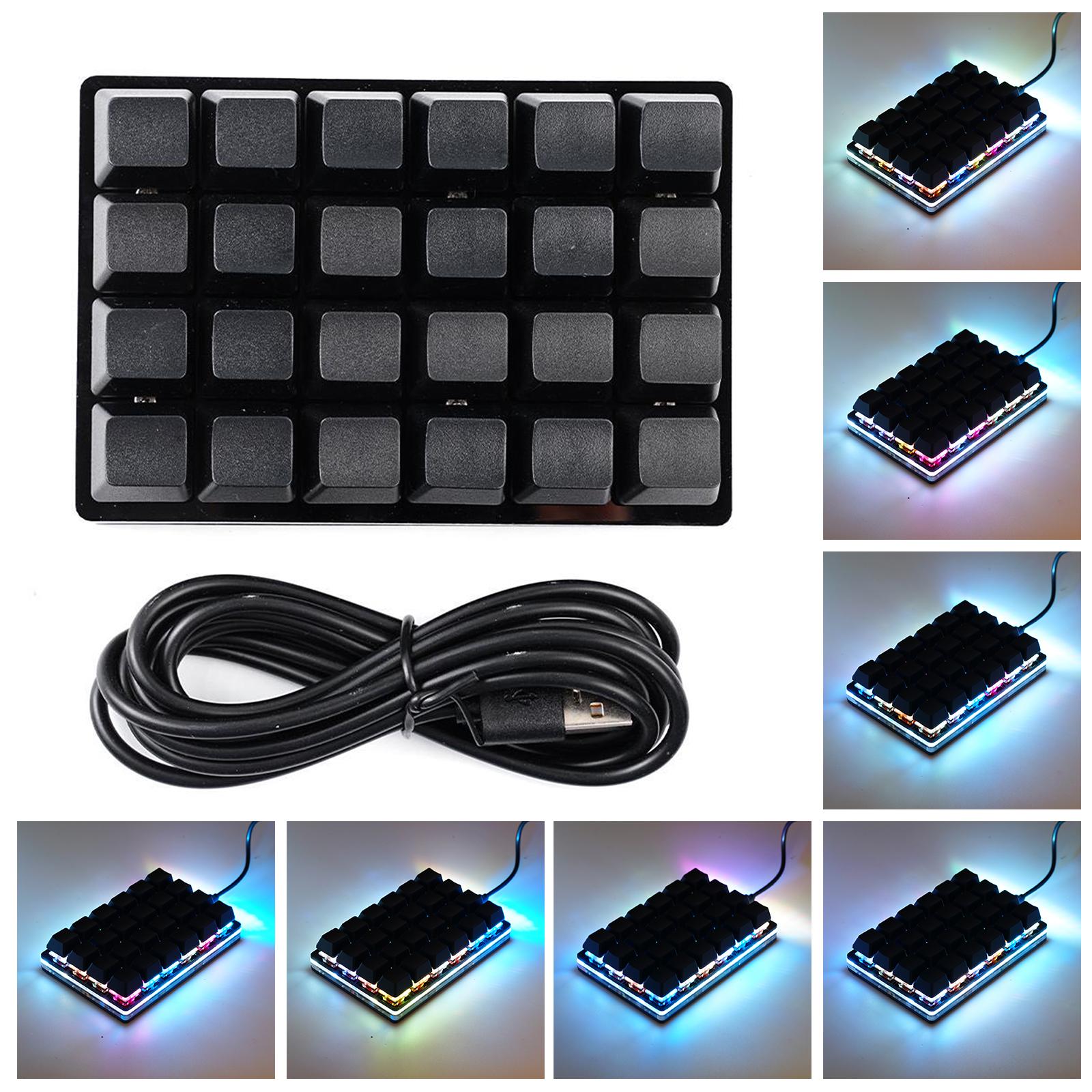 Black 24-key Keypad Mechanical Keyboards Custom Shortcut Programmables C4 C