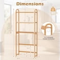 thumbnail image 3 of Gymax Bamboo over the Toilet Storage Shelf w/3-tier Open Shelf Adjustable Shelves, 3 of 10
