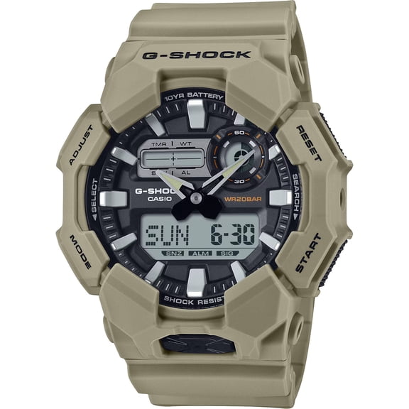Casio GA010-5A Men's G-Shock Beige Strap Analog-Digital Watch