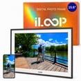 thumbnail image 1 of iloop Cadre Photo Numérique 15,6 Po / Écran Tactile Wi‐Fi, 32 Go / Application Frameo / sur Table Ou Mural, 1 of 13