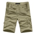 thumbnail image 4 of Solid Men's Color with Tan Cargo Pants for Men Multi Pocket and Fashion Mechanic Pants for Men Summer Leisure Pants Overalls Carpenter Pants for Men Men's Pants, 4 of 6