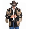 thumbnail image 1 of Bestzo &nbsp;Mens Western Fringed & Bonned Cowboy Suede leather Jacket Black, 1 of 1