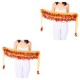 thumbnail image 1 of Transemion Wide Application Belly Dance Sequined Waist Versatile And Stylish Waist orange 2Set, 1 of 6