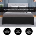 thumbnail image 4 of PiccoCasa Bed Skirt Double Brushed Microfiber with Dust Ruffle, King Black, 4 of 6
