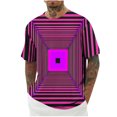 thumbnail image 2 of Shorts pour Hommes Mode Décontractée Imprimé Sports Manches Courtes Col Rond Blouses Chemises Chemises pour Hommes, 2 of 6