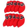 thumbnail image 4 of Iron Club Head Cover Set, Durable Number  Iron Headcover  For Protecting Club Red, 4 of 8