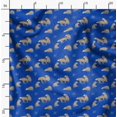 thumbnail image 2 of Soimoi Blue Poly Georgette Fabric Bear Animal Decor Fabric Printed Yard 52 Inch Wide, 2 of 5