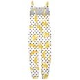 thumbnail image 3 of MIASHUI Girls Jumpsuits Cute Print Sleeveless Rompers Casual Loose Long Pants with Pockets,White,4-5 Years, 3 of 4
