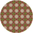 thumbnail image 1 of Ahgly Company Tapis de Zone Rond d'Intérieur Lavable à la Machine, Transitionnel, Rouge Brique de Feu, 7 Pieds Rond, 1 of 7