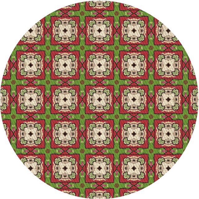 Ahgly Company Tapis de Zone Rond d'Intérieur Lavable à la Machine, Transitionnel, Rouge Brique de Feu, 7 Pieds Rond