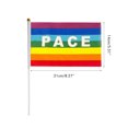thumbnail image 1 of 50/100 Pcs Mini Drapeau de Paix Arc-en-Ciel Drapeau Pacifiste à Main Polyester Drapeau de Paix, 1 of 8