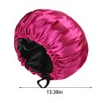thumbnail image 3 of EGNMCR Reversible Silk Satin Cap For Sleeping, Adaptable Button Silk Satin Hair Cap, Fashionable Double Layer Hair Cap sleeping cap, 3 of 6