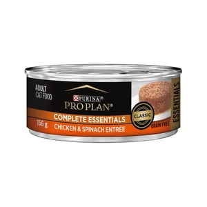 Purina Pro Plan Poulet complet des essentiels & Epinard Entrée, Nourriture pour chats mouillés, 156 g