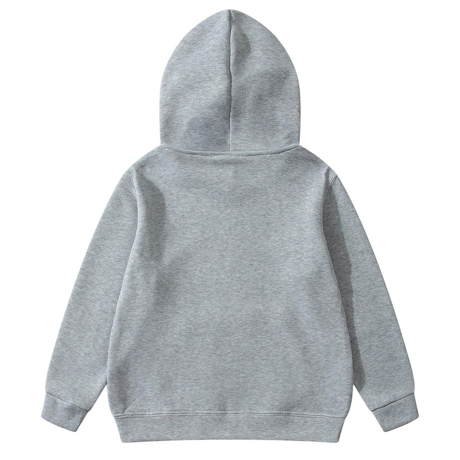 WEIYLL Boy's Hoodies Pullover Solid Color Long Sleeve With Pocket Grey Fall Tops for 11-12 Years