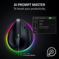 thumbnail image 3 of Razer Pro Click V2 Vertical Wireless Mouse – Brand New| 6 Button Ergonomic Design | One Click AI Prompt | Supports Windows & Mac | 2.4GHz, Bluetooth, or USB C Wired Mode - Chroma RGB, 3 of 9