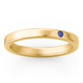 thumbnail image 3 of Bague Empilable avec Pierre de Naissance et Gravure - Saphir Bleu (Septembre), 3 of 7