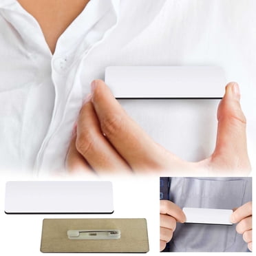 EGNMCR Name Tags With Pins 1 X 3 Inch Blank Name Tags ID Badge Name Tags For Office Workers Students Employees Customised name tag