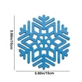 thumbnail image 3 of Snowflake Dining Table Mats Heat Insulating Mats Geometric Snowflake Mats Bowl Mats Kitchen Hollow Out Saucer, 3 of 6