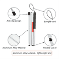 thumbnail image 2 of Folding Blind Cane Walking Stick with Red Reflective Tape for the Blind and Visually Impaired People,48 Inch Cane,1 x Folding Blind Cane Walking Stick, 2 of 6
