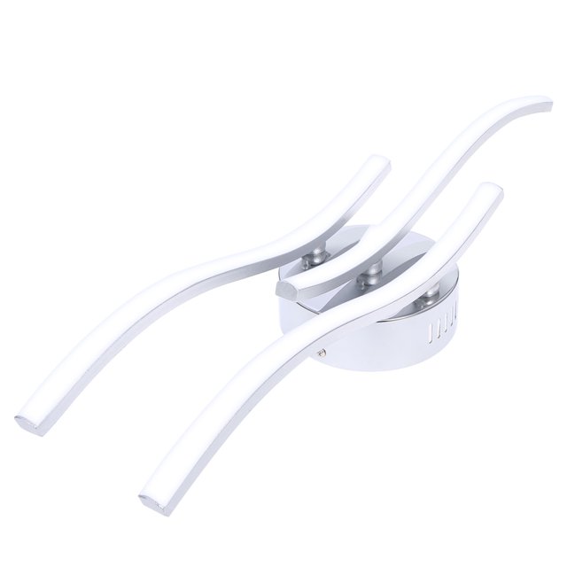 Amdohai 3 Branches L-ED Waved Light White 18W Aluminum Ceiling Light