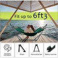 thumbnail image 5 of Tranquillo Hamac Universel avec Supports en Acier Enduit Électrostatique, Support de Hamac Réglable et Pliable avec Filet en Polyester à 2 Couches et Sac de Transport pour 2 Personnes. Toile - Vert Émeraude, 5 of 5
