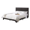 thumbnail image 1 of CorLiving Bellevue Adult Full Sized Upholstered Bedframe with Rectangle Tufted Headboard and Slats, No Box Spring Required, 1 of 9