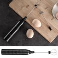 thumbnail image 3 of electric milk aerator, aerator handheld, usb rechargeable drink blender, blender 3 speed adjustable coffee bubbler for cappuccino, hot chocolate, milkshake, egg mix[black], 3 of 9
