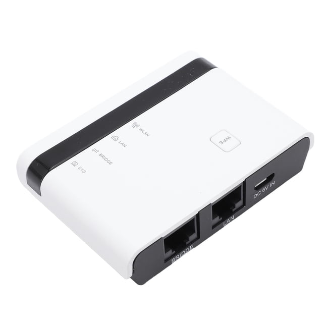 Serveur d'Impression Sans Fil pour Partager 4 Imprimantes USB, 10/100Mbps Pont LAN Partage Filaire Modes Autonomes USB 2.0 Serveur d'Impression Plug and Play