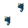 thumbnail image 4 of Wweixi Coat Hooks Easy To Install And Wide Application For Added In Daily Life Retro blue (rhino) 2Set, 4 of 6