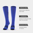 thumbnail image 2 of 6 Paires de Bas de Compression pour Femmes Hommes Circulation 20-30 mmHg Bas de Compression pour Course Infirmière Enflure Voyage Vol, 2 of 8