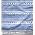 thumbnail image 1 of Soimoi Blue Modal Satin Fabric African Tribal Decor Fabric Printed Yard 42 Inch Wide, 1 of 3