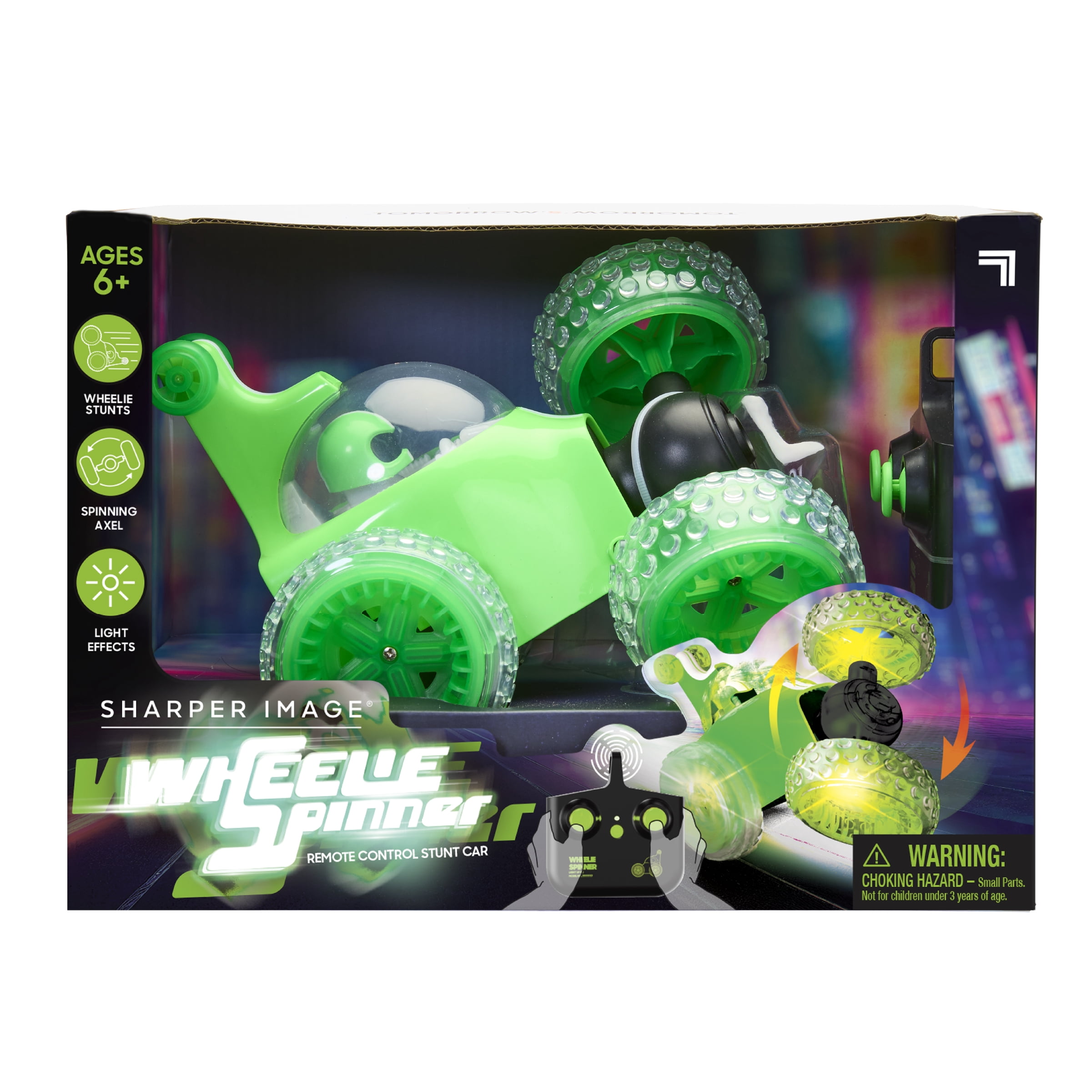 Sharper Image Wheelie Spinner RC Stunt Car