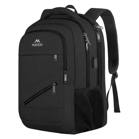 MATEIN School Laptop Backpack, Large TSA Friendly College Computer Bookbag with Laptop Compartment Fits 17 Inch Notebook, Water Resistant Business Work Travel Bag, Gradu