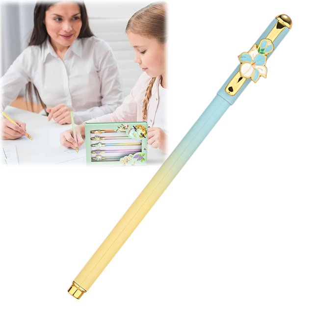 Cqxid Pencil Curler Under $5 Home & Garden Pen 2ml Museum Stationery Flower God Pen Exquisite Design Smooth Writing Suitable For Student Creative