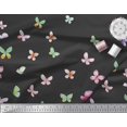 thumbnail image 2 of Soimoi Black Modal Satin Fabric Insect Panel Print Fabric by Yard 42 Inch Wide, 2 of 3