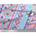 thumbnail image 2 of Soimoi Cotton Voile Fabric Aztec Geometric Printed Fabric 1 Yard 56 Inch Wide, 2 of 3