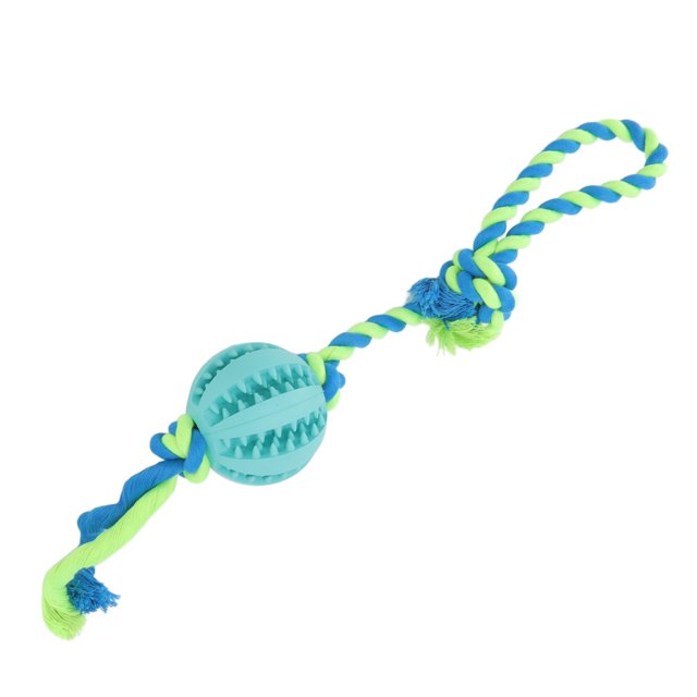 Dog Food Dispensing Ball Toy, Reduce Boredom Dog Teething Toy Bite Resistant For Playing For Puppies Blue