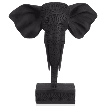 Bouclair Black Resin Elephant on Stand