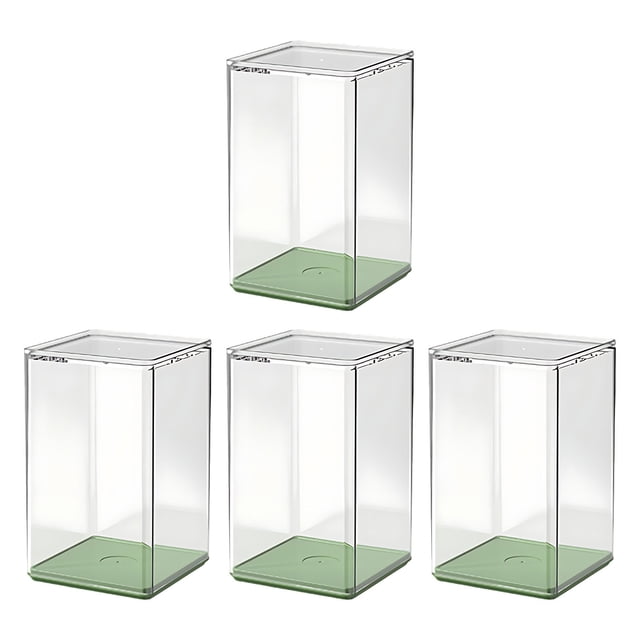 Transparent Toy Figurine Storage Box, EDHITNR 4 Pack Clear Display Case ...