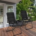 thumbnail image 2 of Gymax 2PCS Patio Folding Chairs Back Adjustable Reclining Padded Garden Furniture, 2 of 10