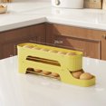 thumbnail image 3 of SHAGUOZHOU in Drying Rack Kitchen over The Dish Shelf 33 Food Grade Refrigerator Egg Holder – Large Capacity Sliding Egg Tray With Auto Roll Design Fits Side Door Stackable Egg Storage, 3 of 6