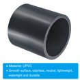 thumbnail image 4 of Unique Bargains UPVC Pipe Fitting 90mm Socket, 1 Pack Straight Coupling, Dark Grey, 4 of 5