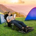 thumbnail image 4 of Gymax Folding Chaise Lounge Chair - Set of 1, Black, Padded, Adjustable Positions, 4 of 10