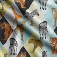 thumbnail image 1 of Soimoi Animals Print, Silk Fabric, Decor Sewing Fabric by The Yard 42 Inch Wide,Decorative Fabric for Shirts Suits Ties, Multicolor, 1 of 5