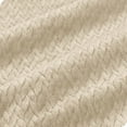 thumbnail image 3 of Bare Home Microplush Fleece Textured Blanket - 300 GSM - Fuzzy Microfleece - Soft & Plush - Throw, Oyster, 3 of 6