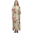 thumbnail image 2 of Bimba Robe Maxi de Maternité à Imprimé Floral Vert Menthe pour Mamans avec Ceinture-8, 2 of 9