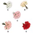 thumbnail image 4 of Fleurs Artificielles Faux Roses Arrangements de Mariage Bouquets de Table de Mariage 20 Têtes à Main pour Arrangements Table de Mariage Centres de Table Maison Partie Rouge, 4 of 9